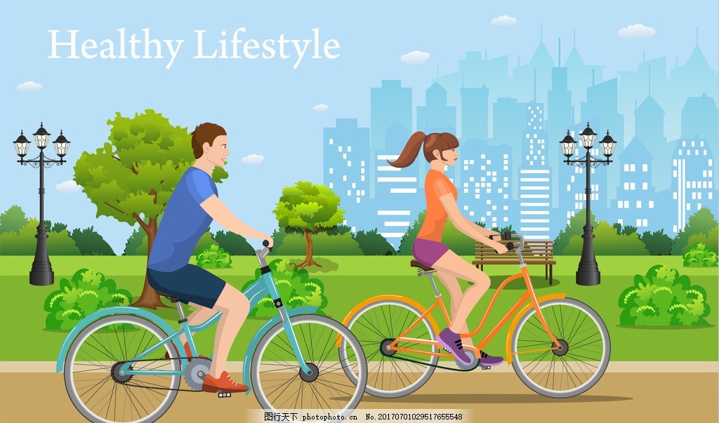 自行车,单车 花篮 绿色出行 健康生活方式 骑行