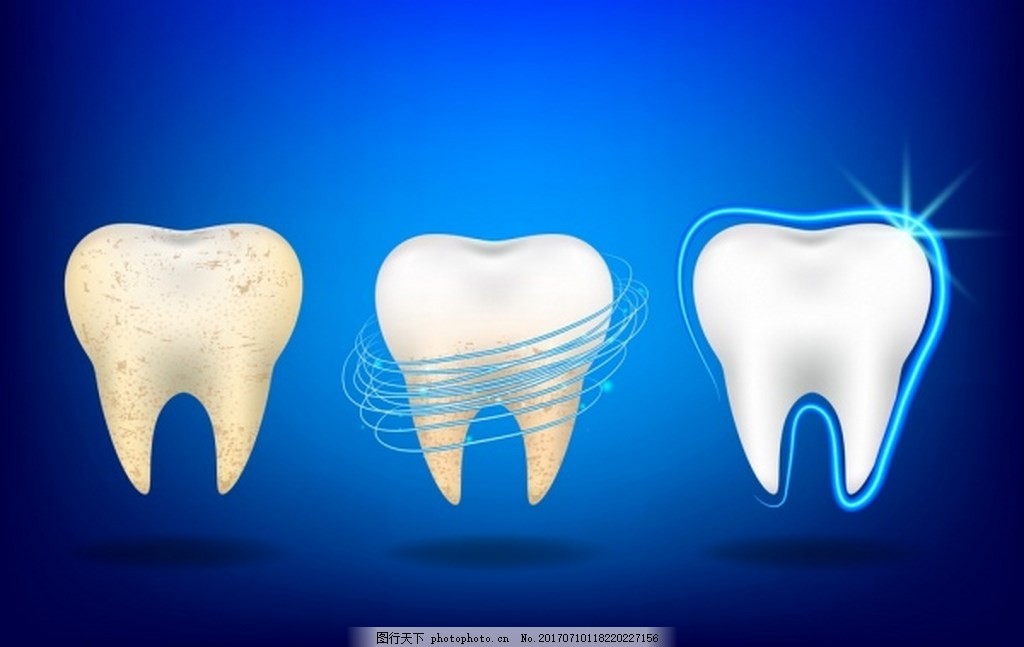牙齿蓝色广告背景,蓝色背景 牙科 牙齿护理 牙痛 矢量背景-图行天下图库