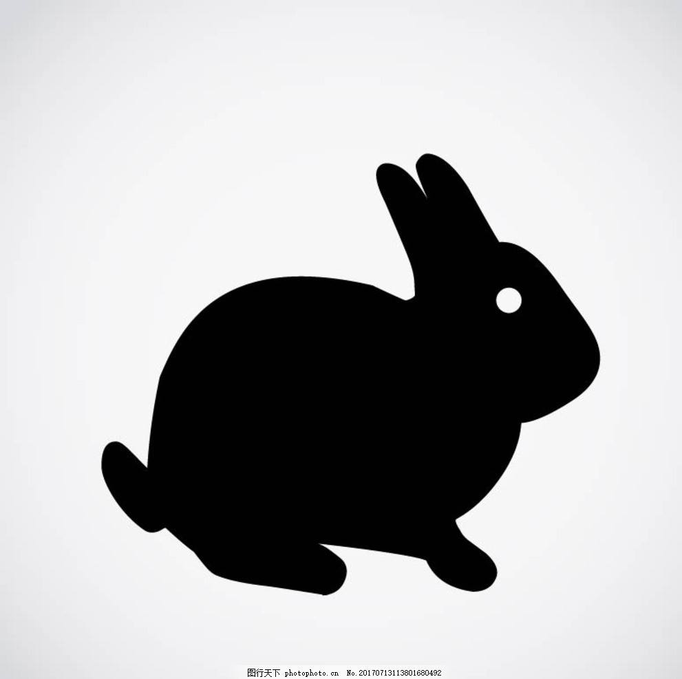 兔子剪影图片_交通运输_商用素材_图行天下图库