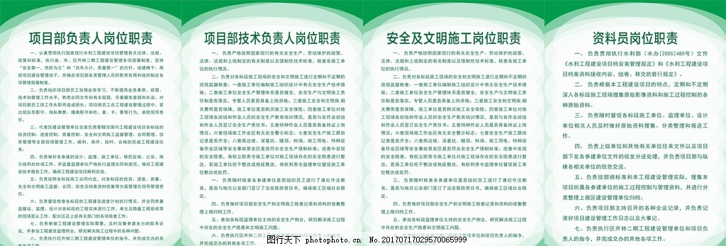 岗位职责,公司岗位职责 公司制度 公司展板 公司