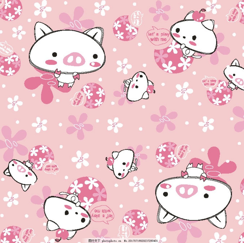 日韩卡通小猪 花型底纹 卡通 可爱猪 小猪 日韩花型 卡通动物 儿童服装 童装设计 服装设计花型 婴童服饰印花 可爱花纹 背景 底纹 ai 矢量图稿 图案 包装 卡片底纹 卡片设计 花朵 花纹 婴童床品花型 循环 设计 儿童房墙纸 壁纸背景 墙贴 窗帘 平面设计 印刷底纹 卡通 素材 设计 底纹边框 背景底纹 AI