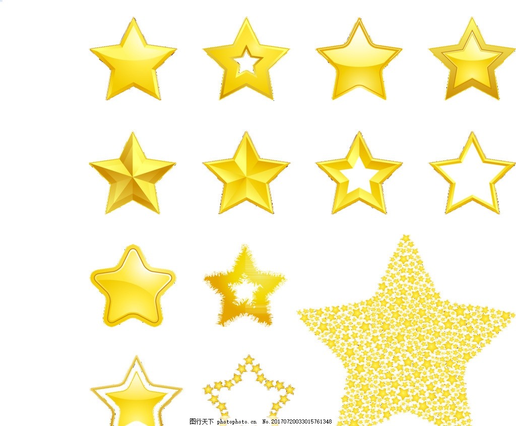 评论星星,好评星星 评价星 五星好评 五角星 评价星星-图行天下图库