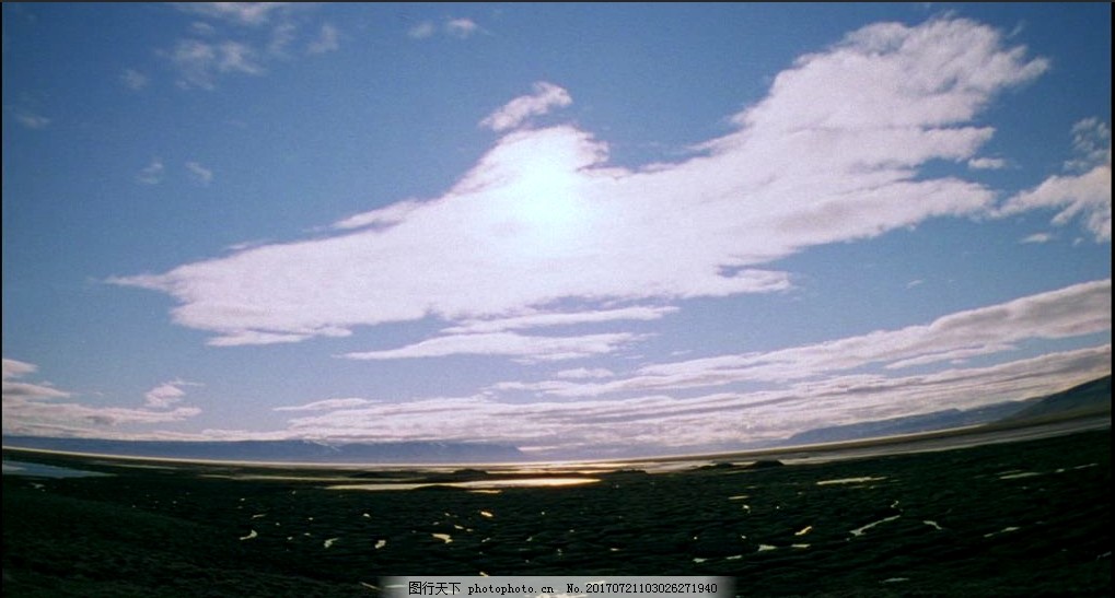 一望无际的平原上日出日落快速镜头标清实拍素