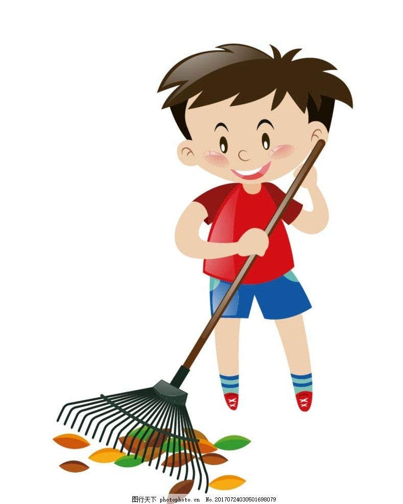 打扫卫生儿童画