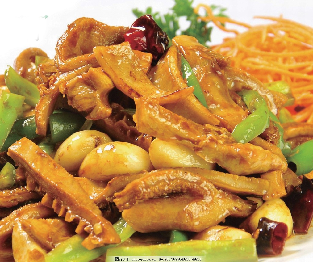 大蒜烧牛肚,肚条肥肠腊八蒜蒜烧肚条汤炒猪肚-图行天下图库