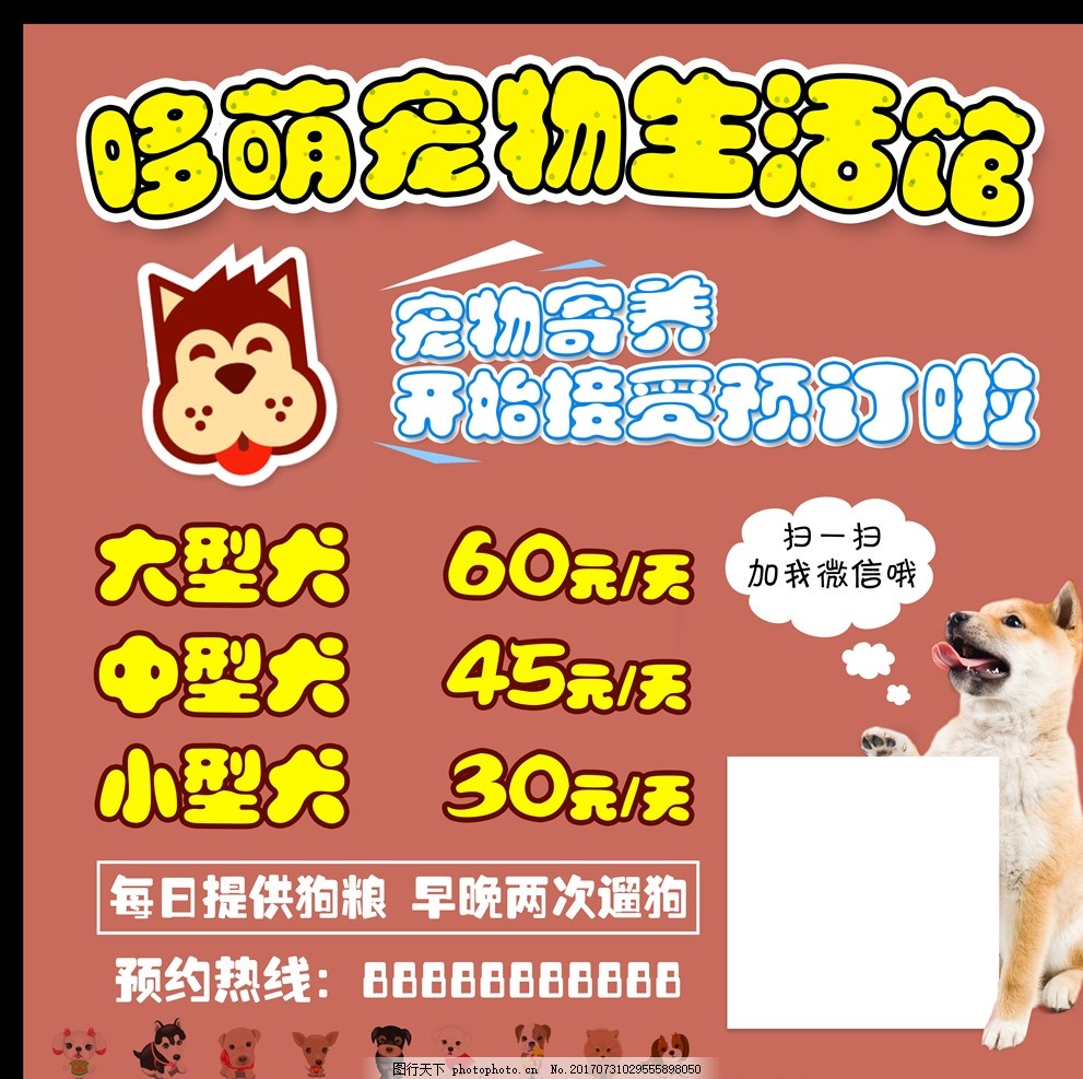 宠物生活馆 价目表 可爱背景 排版 卡通 宠物生活馆 价目表 可爱背景 排版 卡通