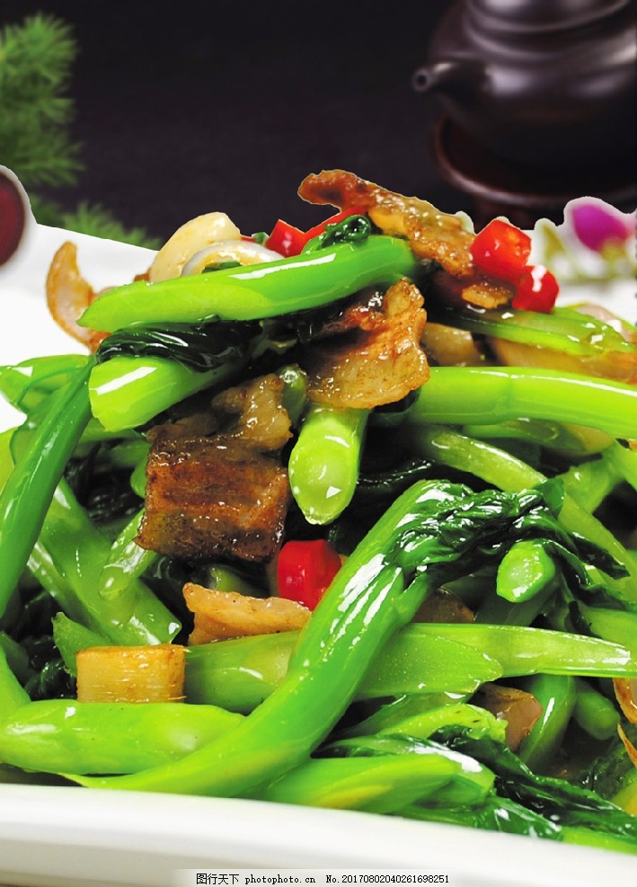 生炒菜心图片