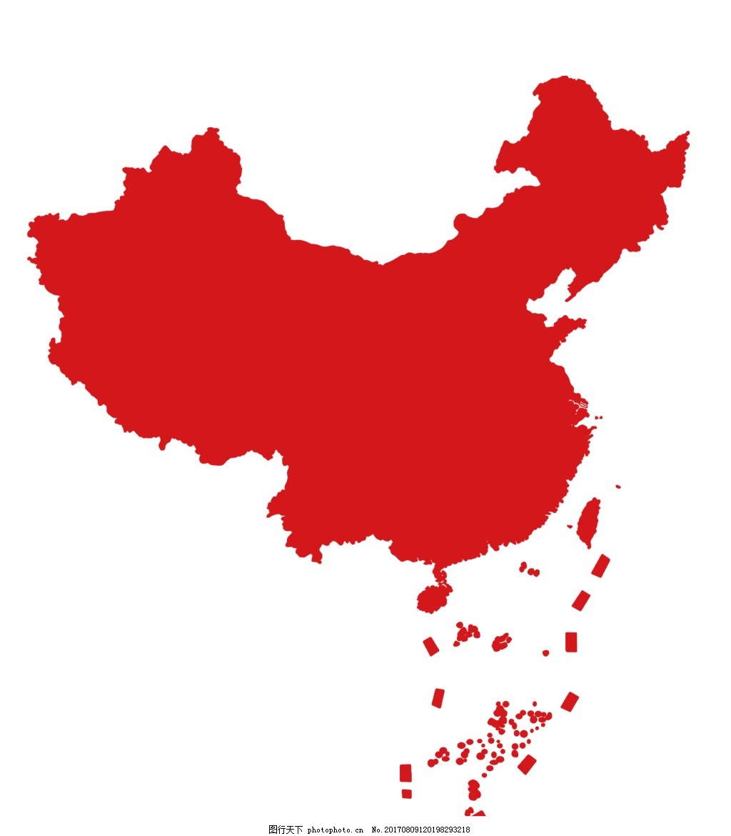 红色爱我中华中国地图图片素材免费下载 - 觅知网