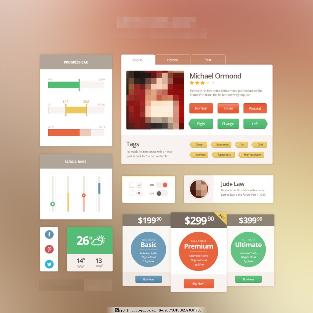 免费网页个人中心素材图片