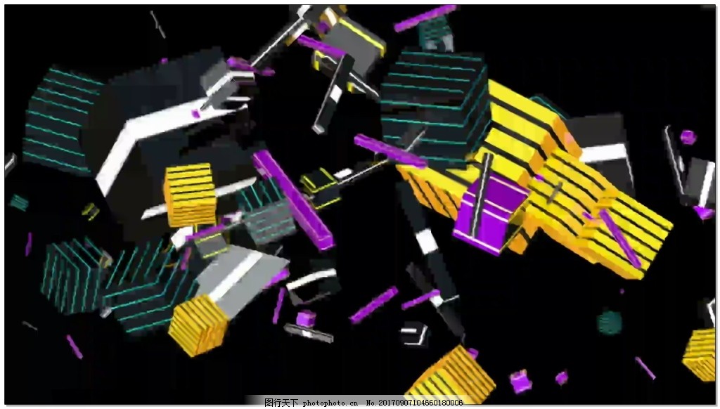 复杂动感潮流立体视频素材