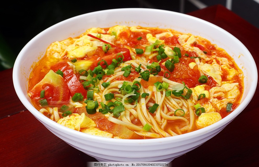 西红柿鸡蛋面番茄煎蛋面图片