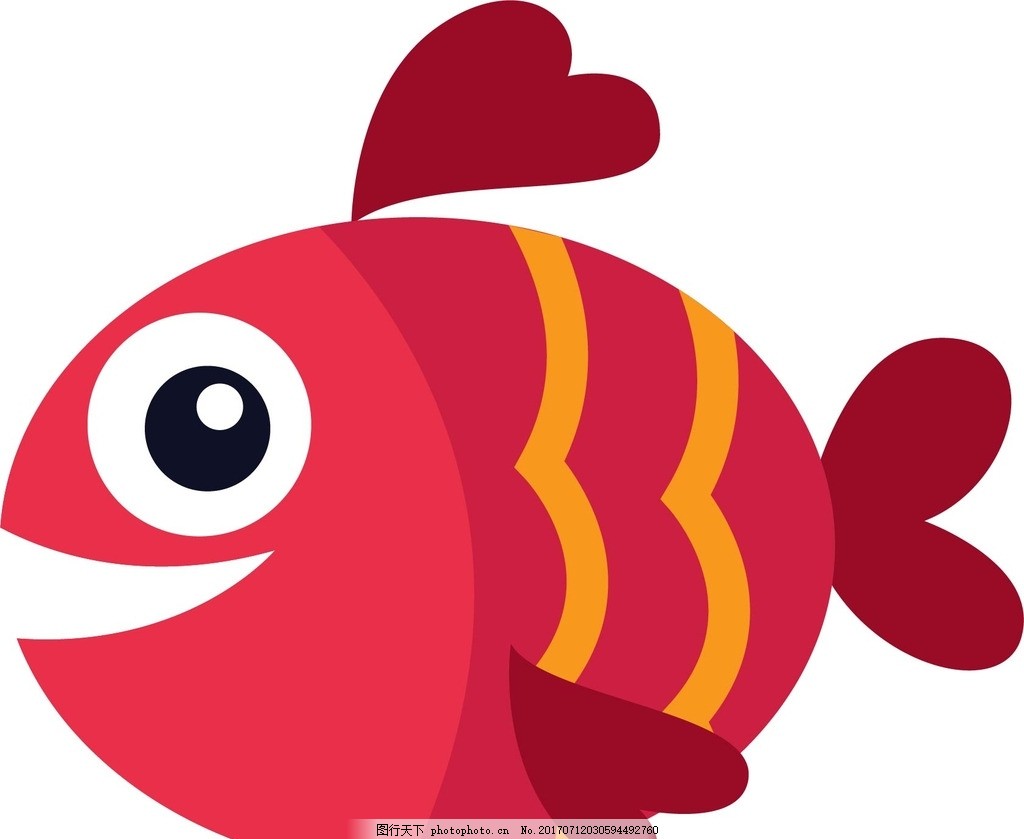 彩色卡通鱼矢量素材设计图__鱼类_生物世界_设计图库_昵图网nipic.com