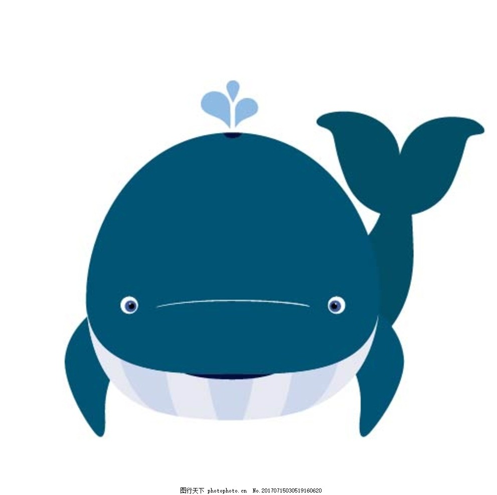 卡通鲸鱼图片_促销标签_设计元素-图行天下素材网