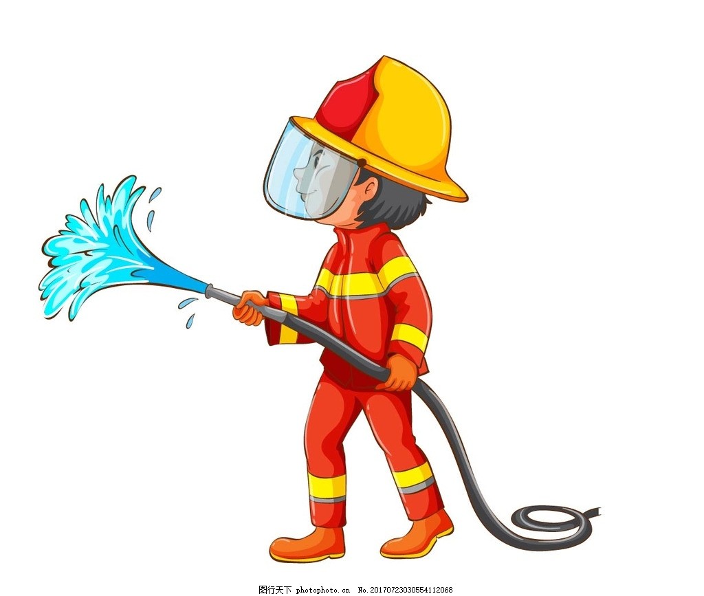 扁平卡通消防安全知识插画图片_装饰图案_设计元素-图行天下素材网
