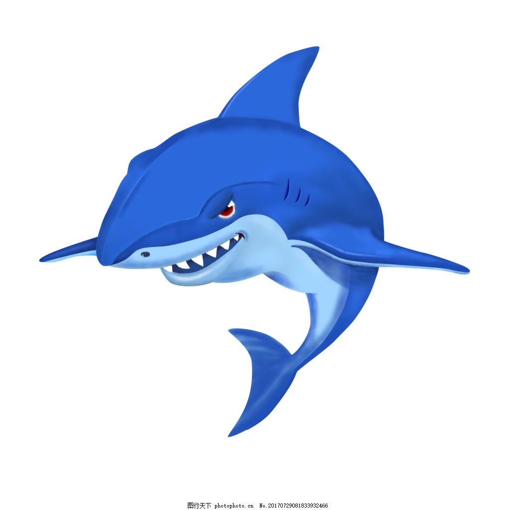 卡通鲨鱼图片素材免费下载 - 觅知网