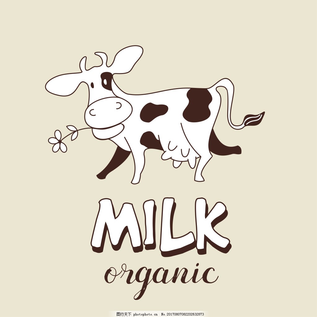 卡通手绘盒装奶和一杯牛奶素材免费下载 - 觅知网