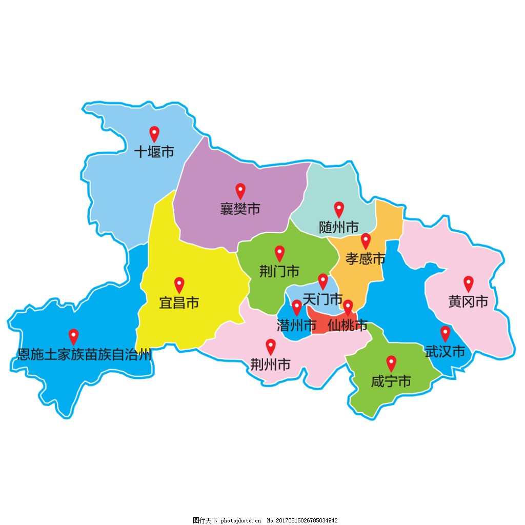 湖北省行政区划地图|湖北省行政区划地图全图高清版大图片|旅途风景图片网|www.visacits.com