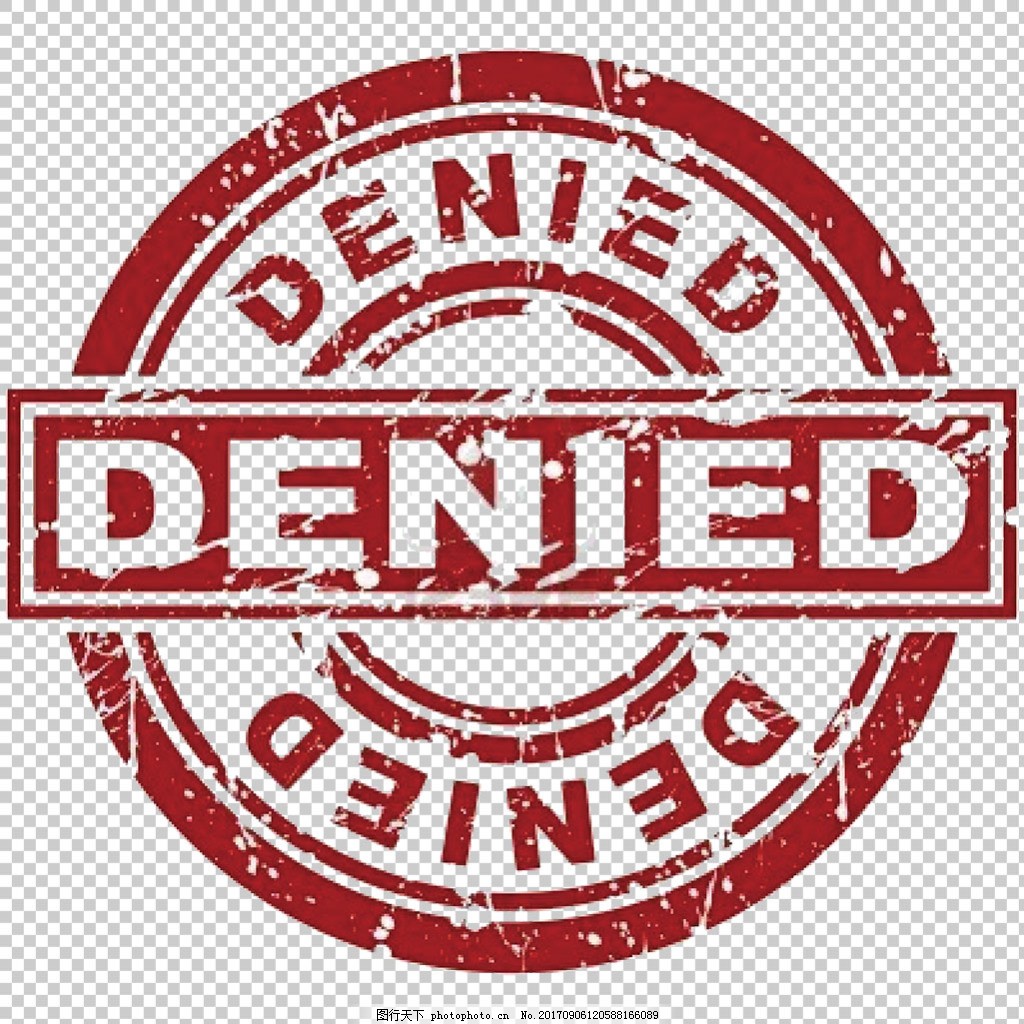 圆形创意拒绝印章免抠png透明图层素材图片_图标元素_设计元素-图行天下素材网