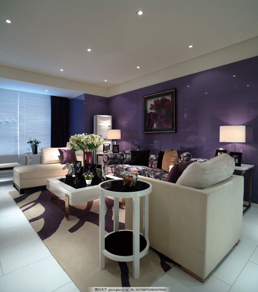 欧式紫色小可爱的卧室布置效果图 – 设计本装修效果图