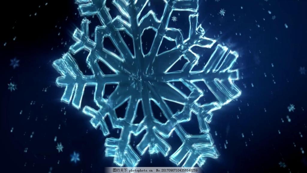 水晶耀眼雪冰晶3d雪花飞舞雪图片 晚会演艺 实拍视频 图行天下素材网